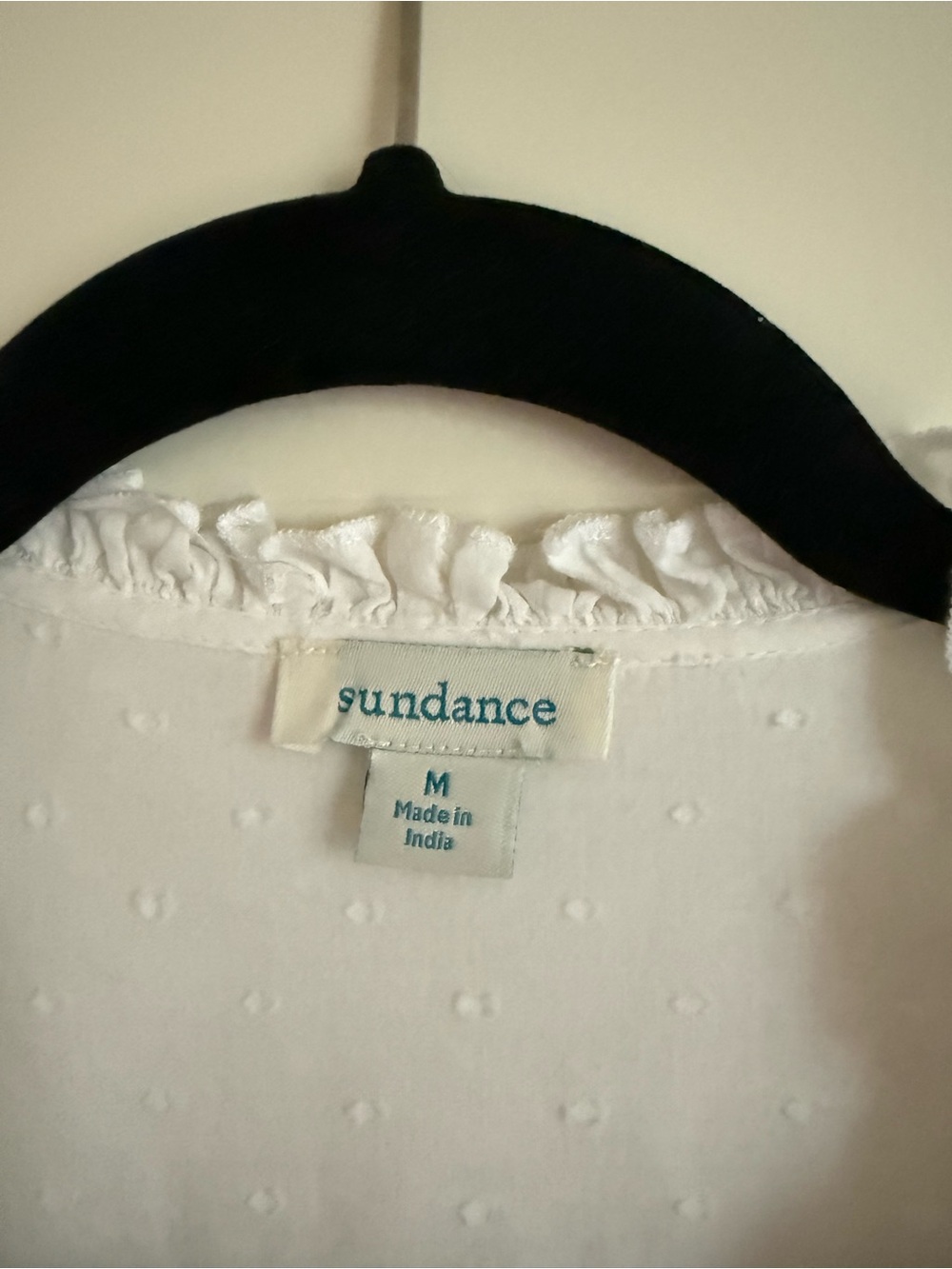 Sundance White Eyelet Lace Button-Front Blouse - Picture 2 of 2